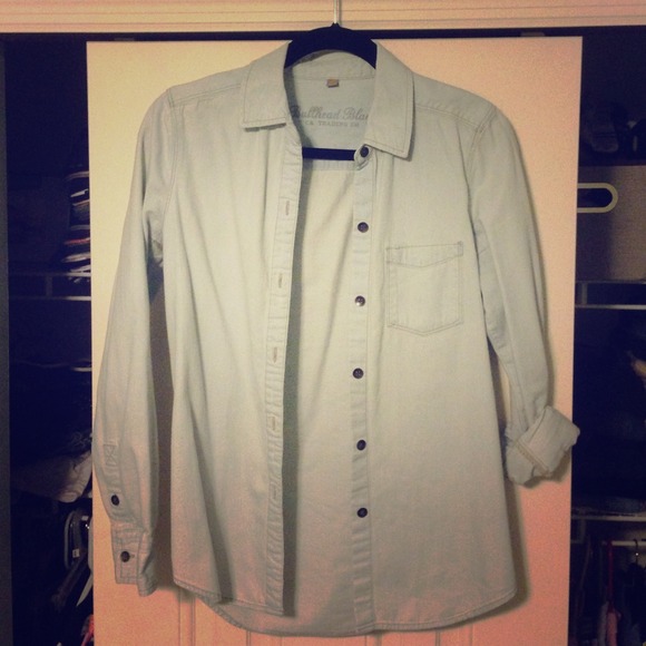 Chambray button down shirt- new photos added