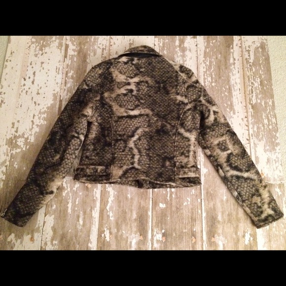 NWOT Joe's Jeans Wool Leopard Jacket Zipper Detail - Picture 3 of 3