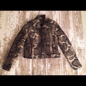 NWOT Joe's Jeans Wool Leopard Jacket Zipper Detail
