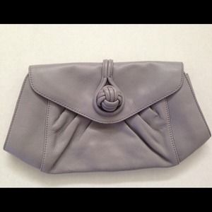 Lavender leather Banana Republic clutch