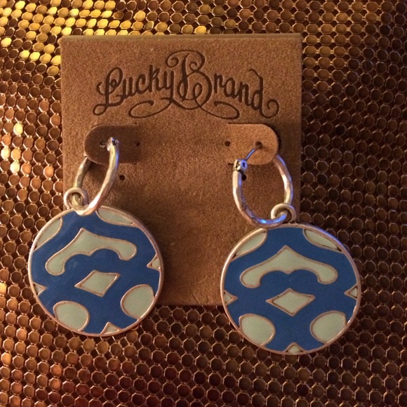 Lucky Brand blue and silver earrings