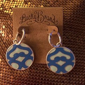 Lucky Brand blue and silver earrings