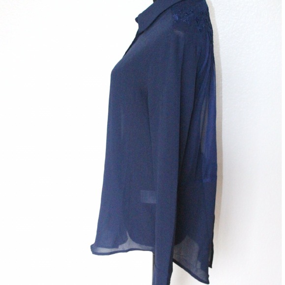 Urban Outfitter Embroidered Mesh Blouse - Picture 2 of 4