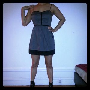 Grey black Cotton Summer dress