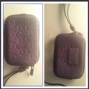 Mk mini wristlet in purple authentic 100%