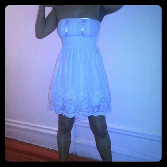 Sold Elsewhere White Cotton Spring/Summer dress