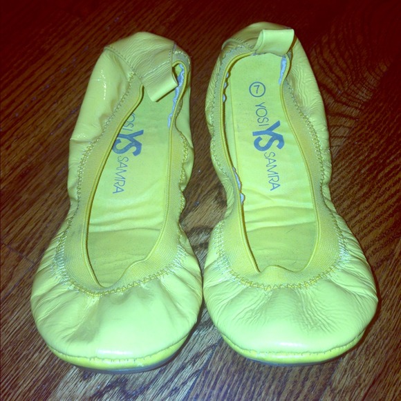 Bright Yellow Yosi Samra Ballet Flats! Size 7!