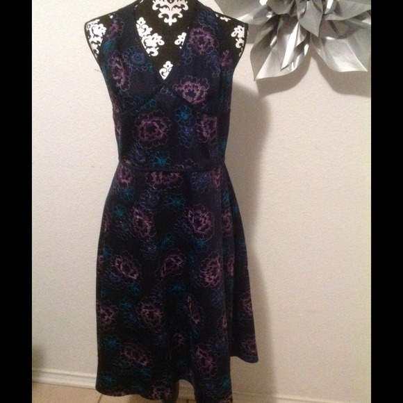 Amanda Smith Embroidered Halter Dress