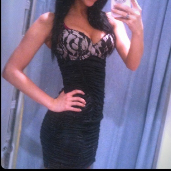 Sexy Black Scrunch Dress