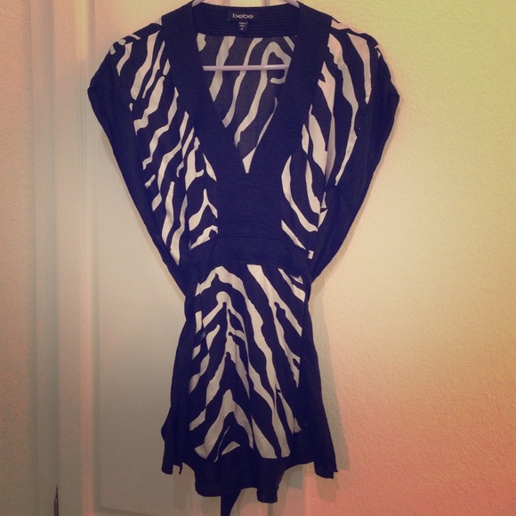 BEBE Zebra Print Dress XS