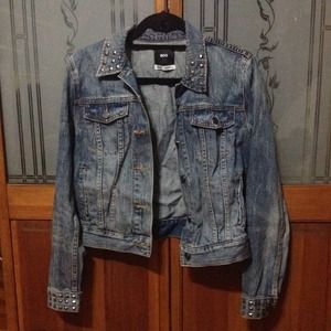 Urban outfitters denim studded jacket. LIKE NEW!