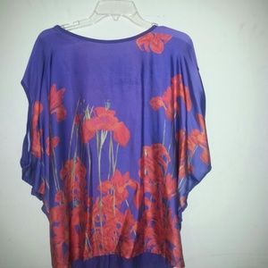 Floral print flowing top