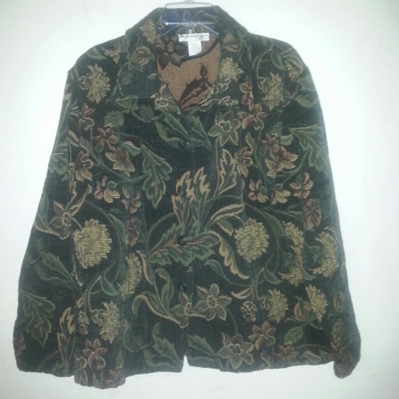 Shades of green button up jacket