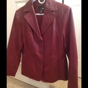 Burgundy Leather Jacket