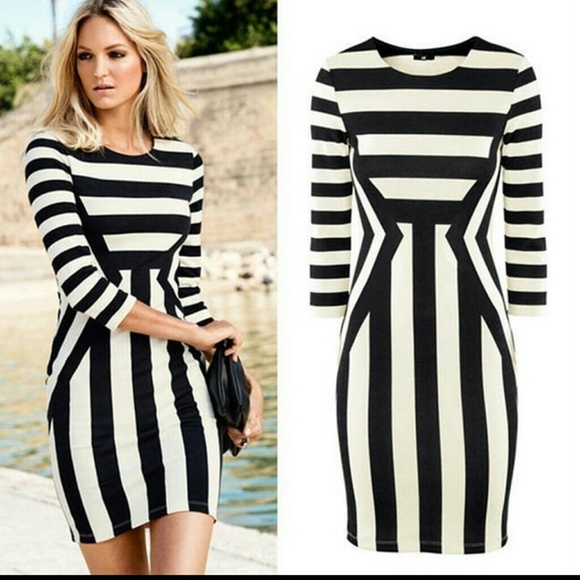 Dresses & Skirts - Striped bodycon dress