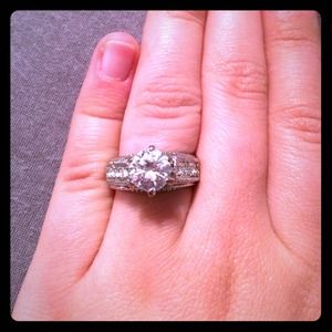 Cz diamond engagement ring
