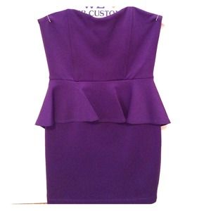 Strapless peplum dress