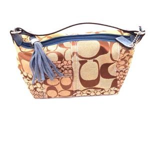 Authentic blue and brown coach purse!