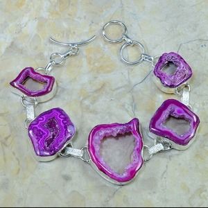 Ursula drusy agate crystal bracelet