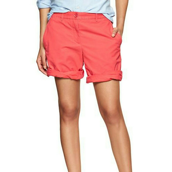 GAP Pants - Gap boyfriend roll-up khakis in "tomato" NWT