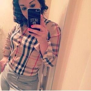 Classic check button down