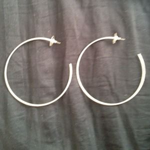 Silver hoop earrings