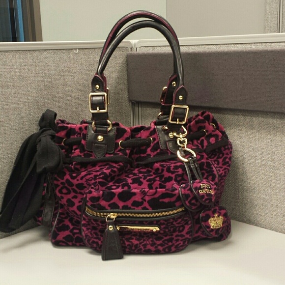 juicy couture pink leopard luggage
