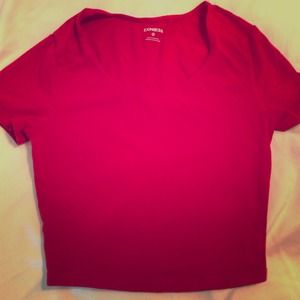 Express red crop top