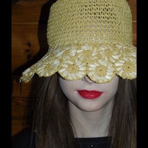 Anthropologie "straw" bucket hat.