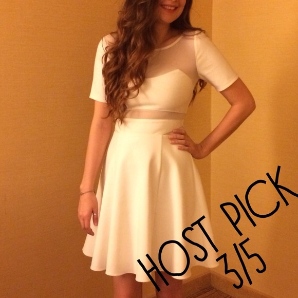 Elizabeth and James Dresses & Skirts - Elizabeth and James white dress with mesh inserts