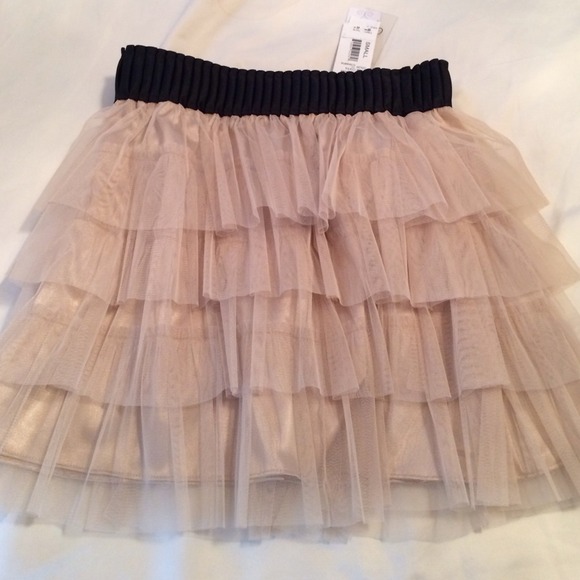 Aqua layered mini skirt