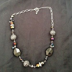 Black beaded necklace