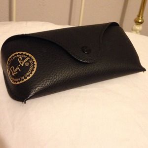 Rayban sunglasses case plus cleaning cloth.