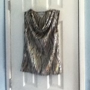 sequin top black silver and tab