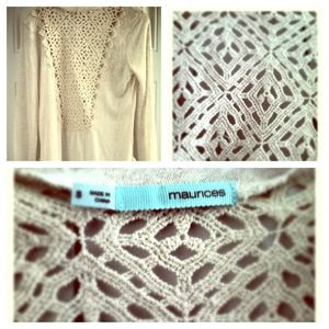 Patterned back cardigan