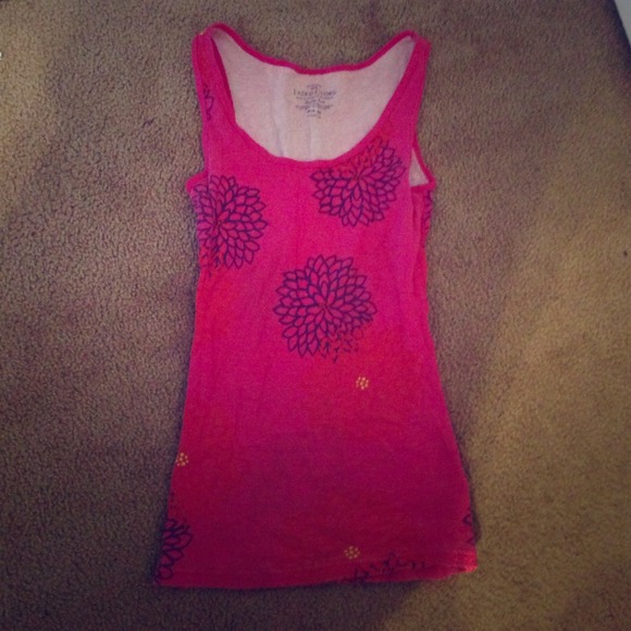 Cute tank pink with flowers