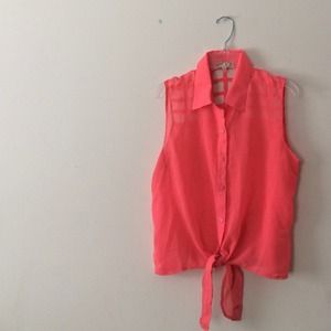 Neon pink top