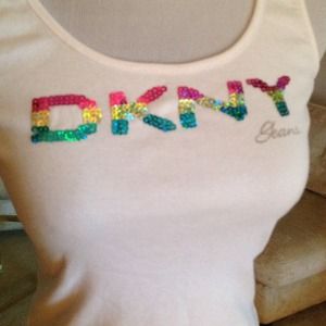 DKNY Sparkly Tank Top      🌈🌈🌈