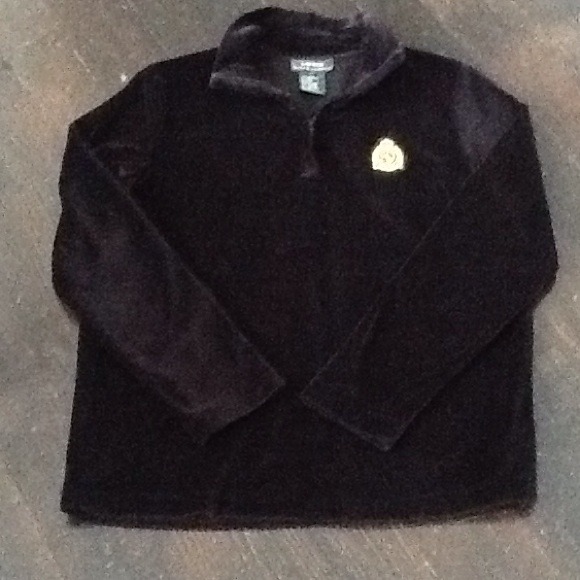 🏇 Ralph Lauren Black Velour Top! 🏇