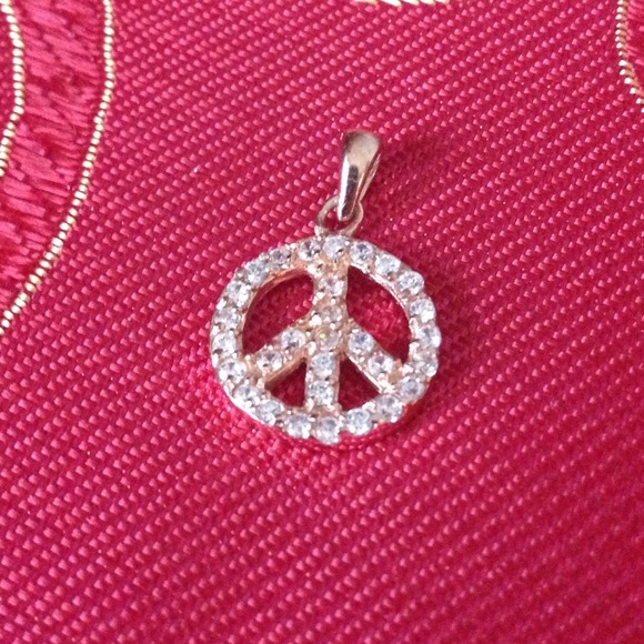 Super Sparkly, CZ Rose Gold Over Sterling Pendant