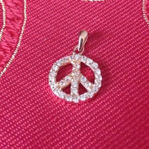 Super Sparkly, CZ Rose Gold Over Sterling Pendant