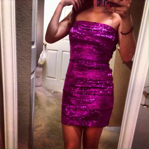 Purple flashy forever 21 dress