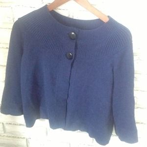 Banana Republic Crop Navy Blue Sweater