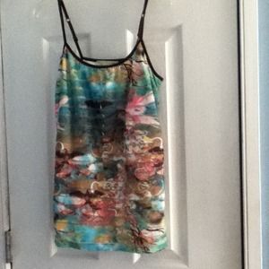 Multi colored print top