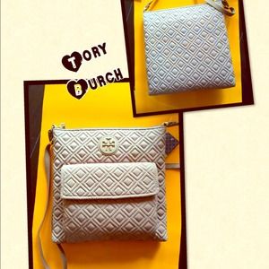 Brand new Tory Butch cross body in nude