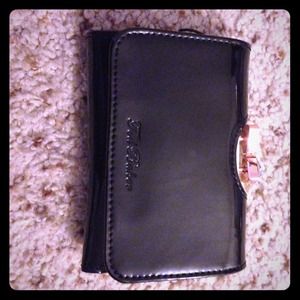 Ted Baker black bow crystal top small purse wallet