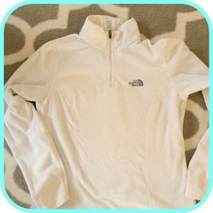 White North Face 1/4 zip fleece