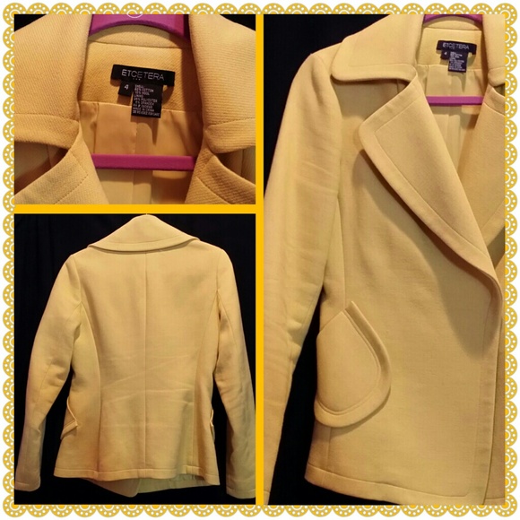 NYE SALE! Etcetera Jacket Mustard Yellow Pristine!