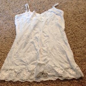 white lace cami