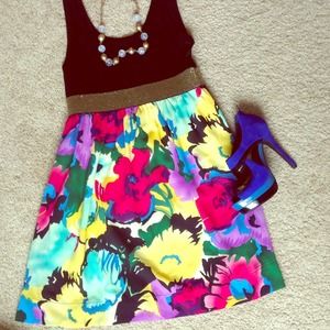 Floral tank dress